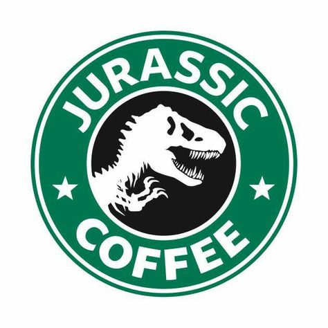 Starbucks Art, Jurassic Park Party, Jurrasic Park, Coffee Starbucks, Disney Starbucks, Michael Crichton, Starbucks Logo, Coffee Logo, Jurassic Park World