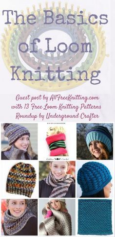 The Basics of Loom Knitting by AllFreeKnitting for Underground Crafter | Find out what you need to know to get started with loom knitting, and explore 13 free loom knitting patterns! Free Loom Knitting Patterns, Loom Knitting For Beginners, Knitting Loom Patterns, Round Loom Knitting, Circle Loom, Loom Hats, Loom Knitting Tutorial, Loom Knit Hat, Loom Knitting Stitches