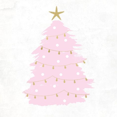 Pink And Gold Christmas Tree, Gold Christmas Wallpaper, Ballerina Wallpaper, Pink And Gold Christmas, Wallpaper Preppy, Christmas Tree Wallpaper, Pink Xmas, Preppy Christmas, Christmas Window Decorations