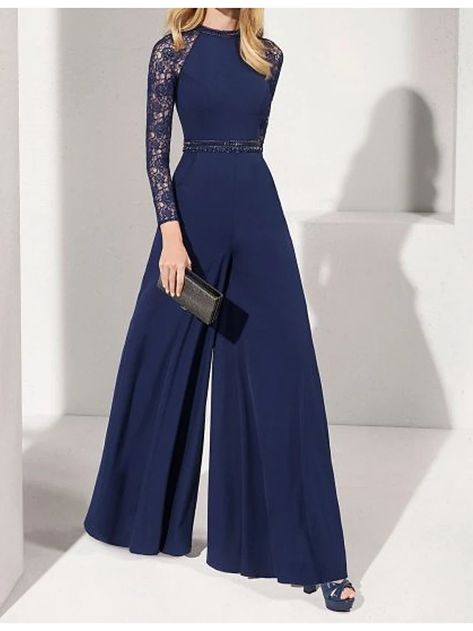 Jumpsuit Elegant Wedding Guest, Jumpsuit Soiree, Jumpsuit Elegant Wedding, Aes Sedai, Jumpsuits Elegant, Elegant Dressing, Gowns Elegant, Evening Dresses Online, Cheap Evening Dresses