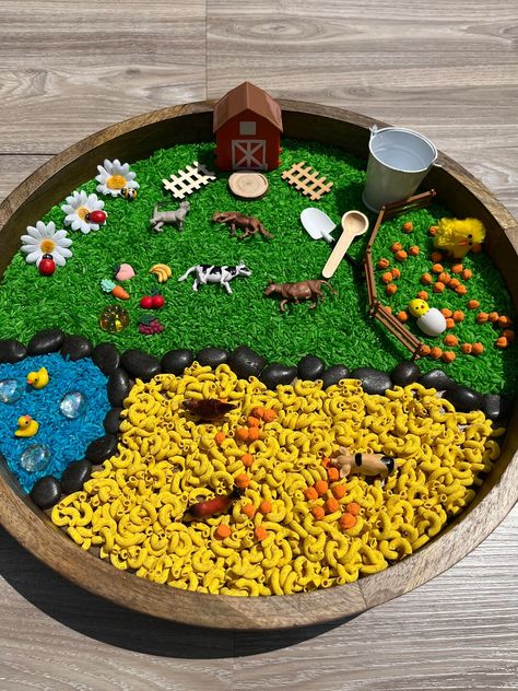 Farm Sensory Bin/farm/montessori/children/animals - Etsy Messy Play Farm Animals, Horse Sensory Bin, Farm Animals Sensory Bin, Farm Animal Activities For Preschool, Farm Animal Sensory Bin, Farm Animals Activities For Preschoolers, Farm Sensory Play, Animal Sensory Play, Animal Sensory Bin