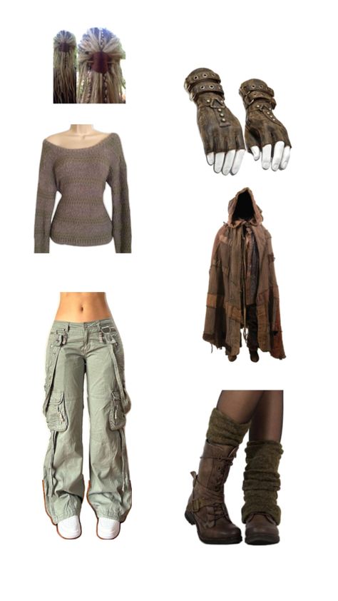 Dystopian Aesthetic Clothes, Grunge Goth Outfits, Zombie Apocalypse Outfit, Zombie Clothes, Runners Outfit, Goth Outfits, Maze Runner, Outfits Aesthetic, Halloween Outfits