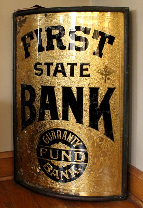 Early 1900's reverse glass sign (slumped) with glue chipped background. By Rawson & Evans, Chicago, Illinois Gold Leaf Signs, Glass Signs, Acid Etched Glass, Antique Advertising, Sandblasted Glass, Sign Painting, Vintage Packaging, Pinstriping, Letter Sign