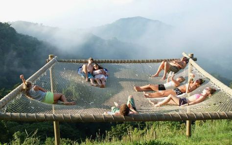 Hammock in the Sky | InsideHook Mebel Antik, Casa Hobbit, Tropical Luxury, Tree House Designs, Desain Lanskap, Resort Design, Outdoor Play, In The Mountains, Travel Experience