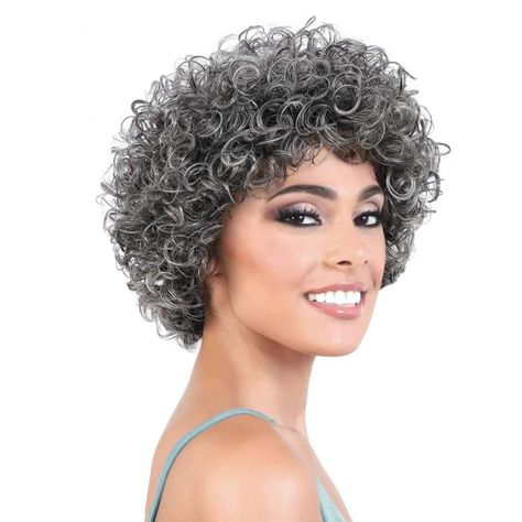 PRICES MAY VARY. Grey Wig Material : 10A Grade Brazilian human hair Mixed. Soft and Nice Texture, Amazing Curl, Right Thickness and Length, Natural Style, It is the best Human Hair wigs for Middle Aged Women & Older Women. Wig Style : Short curly Salt and Pepper Wigs, bouncy and hold curls well. 150% density. Human Hair Wigs for Middle Aged Women. Wig Cap Size : 1> Human hair wigs cap is opening weft, it is soft & breathable & comfortable. 2> Cap size is medium size (22 inch) with adjustab Gray Wigs For Black Women, Salt And Pepper Wigs, Gray Wigs, Best Human Hair Wigs, Wig Material, Wig For Black Women, Hair Gray, Grey Wig, Glueless Wig