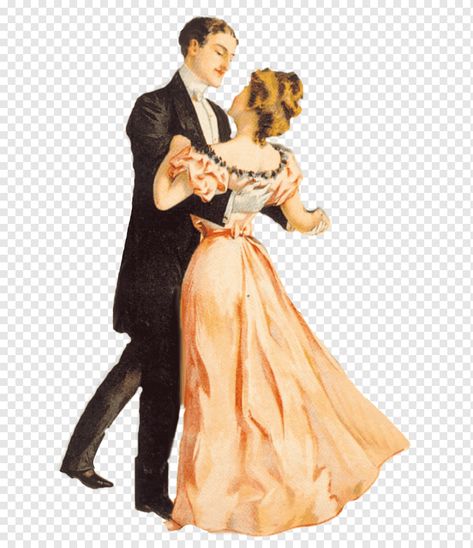 Couple Painting Cartoon, Art Love Couple, Couple Png, Art Couples, People Cutout, Cut Out People, Victorian Couple, People Png, Dancing Drawings