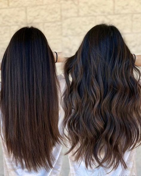 Dark Brunette Balayage Hair Asian, Medium Brunette Fall Hair 2023, Natural Dimensional Brunette, Indian Balayage Dark Hair, Dimensional Chocolate Brown Hair, Soft Balayage On Dark Hair, Brunette Dimensional Hair, Asian Brown Hair, Asian Hair Highlights