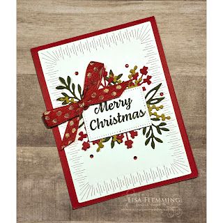 Radiating Stitches Dies, Christmas Card Online, Make It Monday, Stampin Up Christmas Cards, Stampin Up Christmas, Paper Ribbon, Designer Series Paper, Christmas Cards To Make, Stamping Up Cards