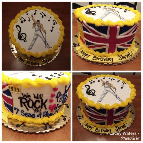 Finn Cakes, Queen Cake, Cake Band, Queen Cakes, Queen Freddie Mercury, Themed Birthday Cakes, Queen Band, Killer Queen, Bohemian Rhapsody