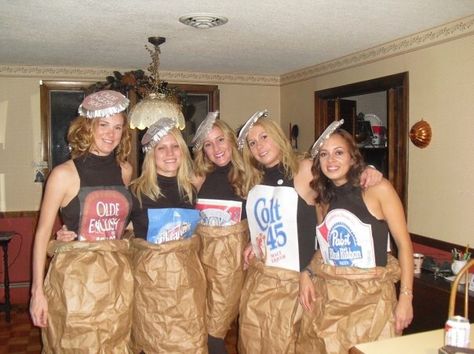 Beer bottles Beer Costume Diy, Beer Halloween Costumes, List Of Halloween Costumes, Top 10 Halloween Costumes, Taunton Massachusetts, Beer Costume, Beer Olympic, Making Beer, Team Costumes