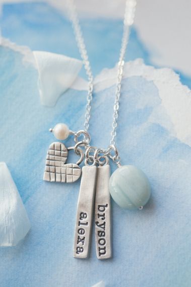 Cross My Heart Necklace from Lisa Leonard Lisa Leonard Designs, Sweet Necklace, Mom Jewelry, Hand Stamped Jewelry, Stamped Jewelry, Silver Gifts, Perfect Gift For Mom, Necklace Sterling Silver, Sterling Silver Heart