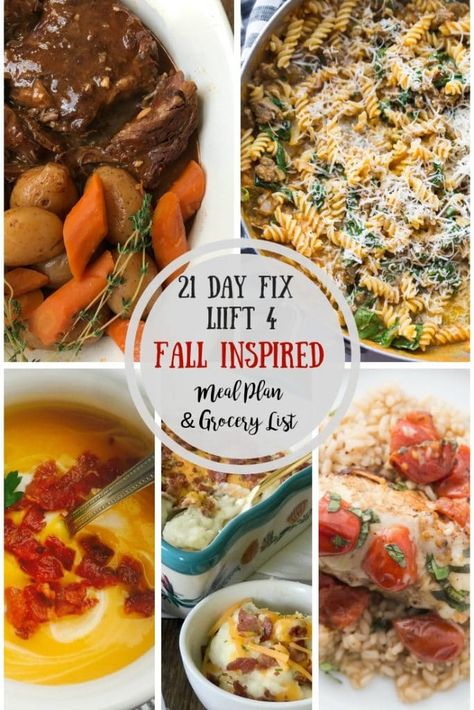 n honor of the first week of fall, I have gathered a few “almost fall” dinner recipes to get us through to cooler temps and lower humidity! This Fall Inspired Meal Plan is perfect for the 21 Day Fix and for Liift 4, and I also included a Grocery List to make your life easier! 21 Day Fix Meal Plan | 21 Day Fix Fall Meal Plan | 21 Day Fix Grocery List | Healthy Meal Plan | Fall Meal Plan #confessionsofafitfoodie #21dayfix #Liift4 #healthymealplan Confessions Of A Fit Foodie, Gluten Free Wraps, Fall Meal, Meal Plan Grocery List, 21 Day Fix Meal Plan, Savory Pumpkin Recipes, Beachbody Recipes, Autumn Weather, Fit Foodie