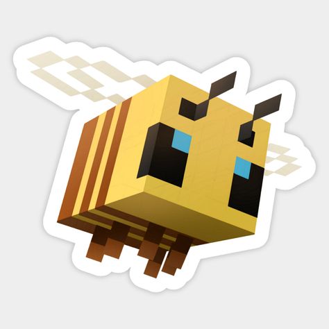 A cool design of a bee from Minecraft! -- Choose from our vast selection of stickers to match with your favorite design to make the perfect customized sticker/decal. Perfect to put on water bottles, laptops, hard hats, and car windows. Everything from favorite TV show stickers to funny stickers. For men, women, boys, and girls. Cute Minecraft Stickers, Minecraft Bee Painting, Minecraft Bee Cake, Minecraft Bee Tattoo, Minecraft Bee Drawing, Minecraft Bumblebee, Minecraft Logo Image, Minecraft Stickers Printable, Minecraft Pp