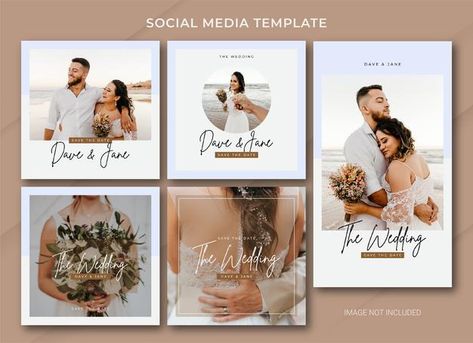 Wedding social media post bundle templat... | Premium Psd #Freepik #psd #banner #flyer #wedding #poster Wedding Photography Social Media Post, Wedding Photo Design, Wedding Social Media Post Design, Wedding Social Media Post, Wedding Social Media, Social Media Wedding Sign, Wedding Poster Design, Wedding Flyer, Wedding Album Cover