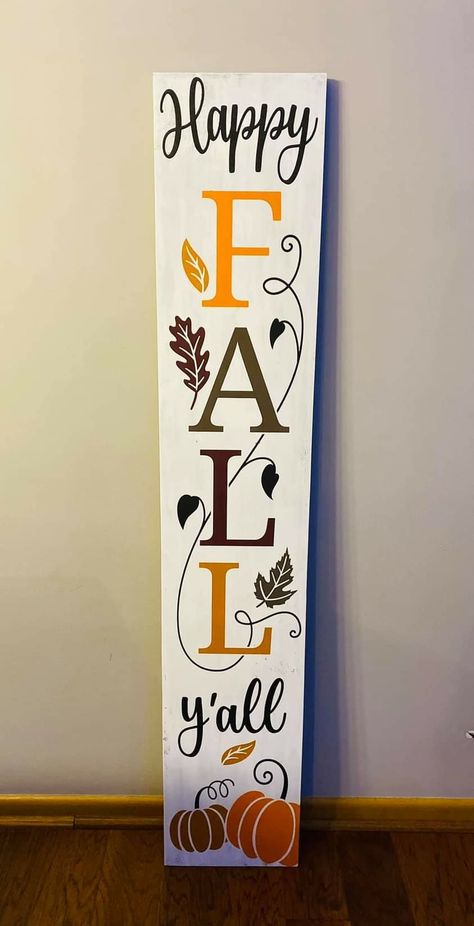 Thanksgiving Welcome Board, Fall Welcome Boards, Diy Fall Welcome Signs, Welcome Fall Sign, Fall Wooden Signs Front Porches, Porch Leaners For Fall, Fall Porch Boards, Fall Porch Sign Ideas, Fall Door Leaner Signs