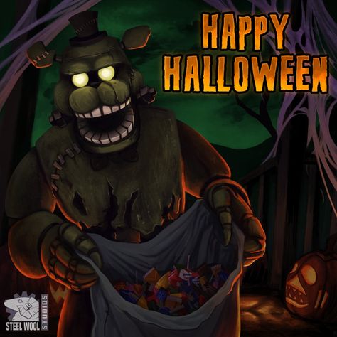 (20) Steel Wool Studios в Твиттере: «It’s that time again for creepies, crawlies, and spooky celebrations! Happy third anniversary, Curse of Dreadbear! 🎂🐻Happy Halloween, everyone! 🎃🕯️ https://t.co/umKQ1hOPaB» / Твиттер Happy Third Anniversary, Freddy 3, Third Anniversary, Animatronic Fnaf, Help Wanted, The Curse, Steel Wool, Indie Games, Five Nights At Freddy's