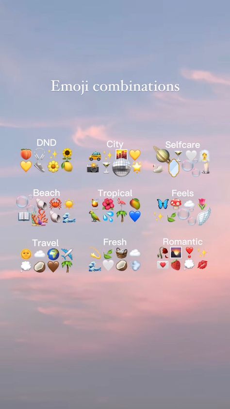 Road Trip Emoji Combo, Baddie Emoji Combos, Love Emoji Combination, Aesthetic Emojis Combinations, Combo Emoji, Cute Emoji Combinations, Emoji Combos, Short Instagram Captions, Clever Captions For Instagram