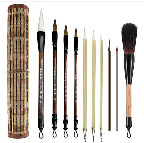 My favorite brushes! Eco-Friendly and great quality. Calligraphy Brush Pen, Drawing Art Supplies, Chinese Calligraphy Brush, Kanji Japanese, Bamboo Pen, Calligraphy Brush, Bamboo Brush, Chinese Brush, Japanese Calligraphy