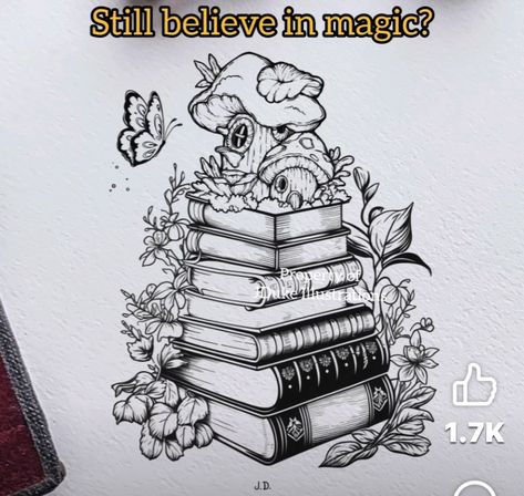 Book Inspired Tattoos, Feminine Shoulder Tattoos, Bookish Tattoos, Wing Tattoo Designs, Mushroom Tattoos, Skeleton Tattoos, Kawaii Tattoo, Leg Tattoos Women, Traditional Tattoo Art