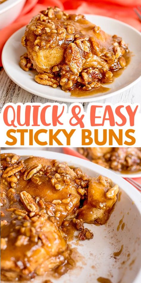 Dinner Roll Sticky Buns, Ooey Gooey Sticky Buns, Bisquick Sticky Buns Recipe, Sticky Buns Using Canned Cinnamon Rolls, Biscuit Sticky Buns, Pull Apart Sticky Buns, Quick And Easy Sticky Buns, Sticky Bun Sauce, Pecan Sticky Buns Recipes Cinnamon Rolls