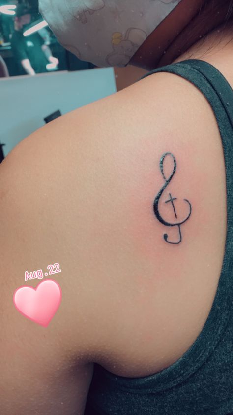 Worship leader tattoo :) Worship Music Tattoo Ideas, Music And God Tattoo, Musical Memorial Tattoos, Christian Music Tattoo, Worship Tattoo Ideas, Tiny Music Tattoo, Leader Tattoo, Minimalist Music Tattoo, Singing Tattoo