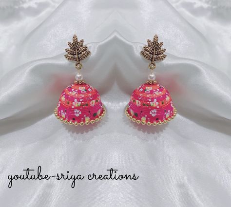 quilling earrings Quilling Earrings Jhumkas, Quilling Jhumkas, Quill Work, Work Earrings, Paper Quilling Earrings, Quilled Earrings, Modern Art Canvas Painting, Paper Quilling Jewelry, Quilling Earrings