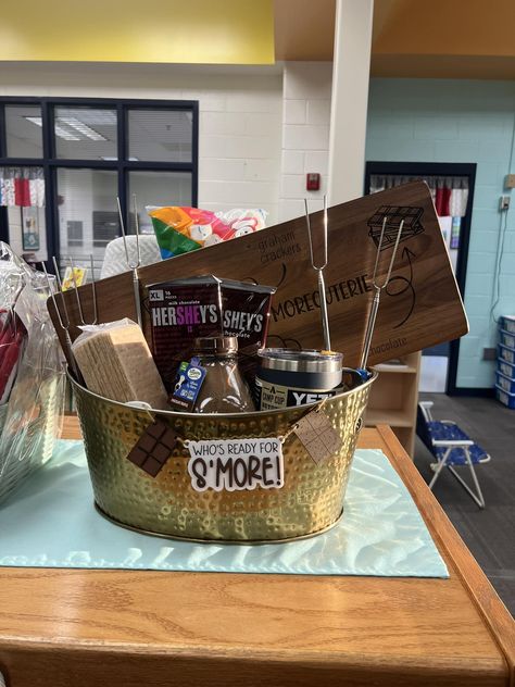 Raffle basket for Ellie’s class for the fall festival that was today. Hope whoever won it loves it! Raffle Baskets Fundraiser, Raffle Basket, Raffle Baskets, S Class, Fall Festival, Graham Crackers, Book Lover, Chocolate Milk, The Fall