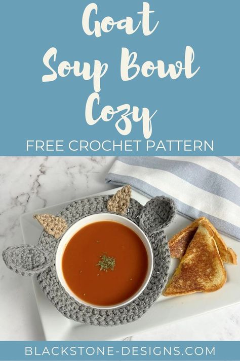 Crochet Goat Soup Bowl Cozy, free soup bowl cozy crochet pattern, soup bowl cozies to crochet Crochet Bowl Cozy Pattern, Bowl Cozy Crochet, Goat Soup, Crochet Bowl Cozy, Bowl Cozy Pattern, Crochet Goat, Soup Bowl Cozy, Crochet Bowl, Crochet Lion