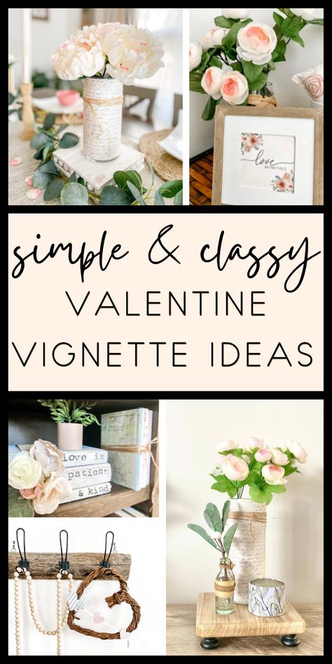 Valentines Day Vignettes, Boho Valentines Day Decor, Valentines Mantle Decor, Valentine Vignette, Valentine Mantle Decor, Neutral Valentines Decor, Valentines Tablescape, February Decor, Valentines 2023