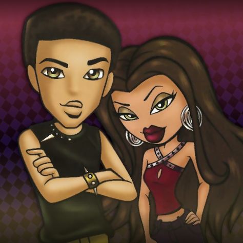 dylan and sasha bratz toon art -- Bratz Sasha Icon, Bratz Cartoon, Bratz Cartoon Art, Sasha Bratz Pfp, Sasha Bratz Drawing, Bratz Sasha And Dylan, Sasha And Dylan Bratz, Bratz Boy, Bratz Drawings