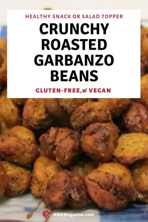 Roasted Crunchy Garbanzo Beans (chickpeas) are an addictive cajun spiced snack perfect for school and work lunches, mid-day snacks or as a topping to a delicious salad. #HWCMagazine #chickpeas #garbanzobeans #vegan #plantbased #glutenfree #snack #healthysnack #saladtopper #cajunspiced #easysnack / https://www.hwcmagazine.com Roasted Garbanzo Bean Recipes, Roasted Garbanzo Beans, Garbanzo Bean Recipes, Garbanzo Beans Salad, Low Glycemic Recipes, Chickpea Snacks, Food For Entertaining, Garbanzo Bean, Salad Toppers