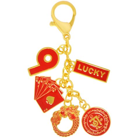 PRICES MAY VARY. Prosperity Keychain Size: 13 * 3.5cm Weight: 38g In China, the homophonic sound of 9 is "JIU", which means "Cheong Cheong Kau Kau". 9 has become a prosperous number, and displaying the image of numbers can generate a very powerful wealth energy. This lucky 9 charm keychain, characterized by "9", symbolizes enduring wealth and the greatest degree of good luck. It is the largest number that can bring the greatest fortune and wealth! This Lucky 9 Charm keychain also comes with a ro Good Luck Charms Symbols, Wealth Energy, Royal Flush, Charm Keychain, Luck Charms, Monster Art, Kids Luggage, Lucky Charm, New Year Gifts