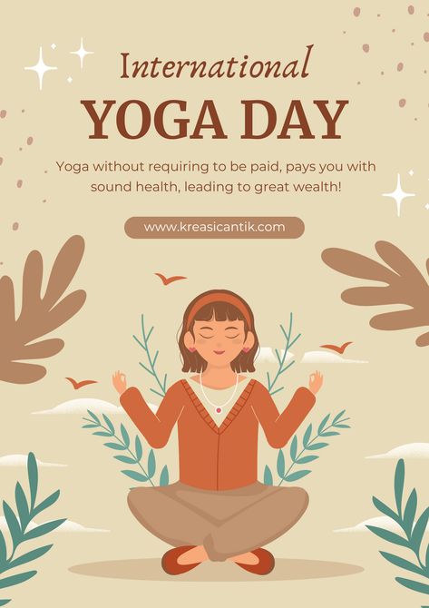 👉CLICK THE LINK TO EDIT!💻✨   Celebrate Happy World Yoga Day with our serene poster design template from Us! This beautifully designed template is perfect for promoting your yoga events or sharing the peaceful message of yoga. Customize it easily with Canva's user-friendly editing tools to add your unique touch. Spread the tranquility and joy of yoga with this stunning design! #WorldYogaDay #CanvaDesign #YogaLovers #PosterTemplate   👣 Follow us too! 🌟 @kreasicantikcanva International Yoga Day Poster, World Yoga Day, Photo Collage Maker, International Yoga Day, Marketing Logo, Collage Background, Collaborative Learning, Yoga Day, Learning Management System