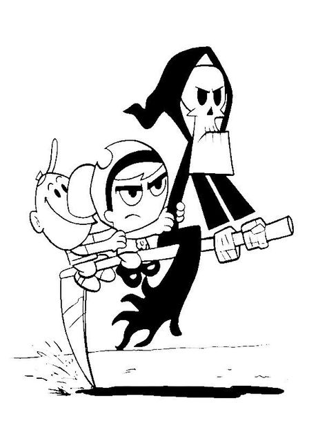 The Grim Adventures of Billy and Mandy Cartoon Goodies and videos Billy And Mandy Cartoon, Billy And Mandy, Grim Adventures, Japanese Art Modern, Bullet Journal Key, Arte Indie, Adult Coloring Designs, Cartoon World, Cartoon Wall