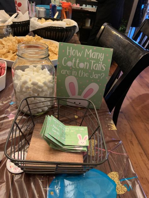 Easter gender reveal game Easter Egg Hunt Gender Reveal, Easter Gender Reveal Ideas, Easter Egg Gender Reveal, Easter Themed Gender Reveal, Easter Gender Reveal Party, Easter Baby Shower Theme, Easter Gender Reveal, Easter Party Games, Easter Baby Shower