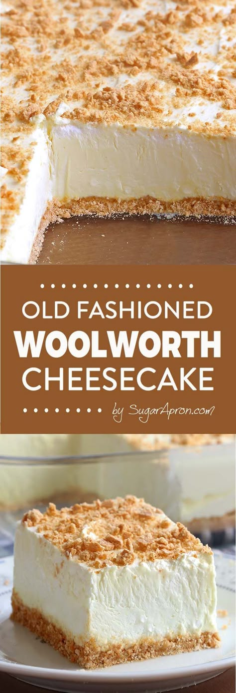 No Bake Woolworth Cheesecake is a classic, light and lemony dessert and will be the perfect addition to your Easter or Mother’s Day menu! Woolworth Cheesecake, Fluff Desserts, Dessert Dips, Bake Desserts, Cheesecake Recipe, Savoury Cake, Eat Dessert, Food Cakes, Yummy Desserts