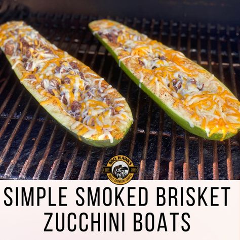 Smoked Zucchini, Grilled Zucchini Boats, Yummy Zucchini Recipes, Smoker Cooking Recipes, Easy Summer Grilling Recipes, Traeger Cooking, Zucchini Boat Recipes, Traeger Grill Recipes, Surprise Date