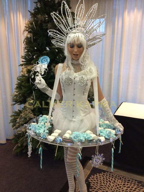 Winter Wonderland themed entertainment to hire -  Winter Kisses canape hostess mingling with guests.  http://www.calmerkarma.org.uk/winter-wonderland.htm    Perfect for corporate Christmas parties.   Hire across the UK inc MANCHESTER, LONDON, Cheshire, BIRMINGHAM, CARDIFF, Bristol Winter Wonderland Costume, London Cheshire, Winter Theme Party, Winter Wonderland Dress, Winter Wonderland-party, Winter Wonderland Outfit, Winter Wonderland Christmas Party, Manchester London, Uk Winter