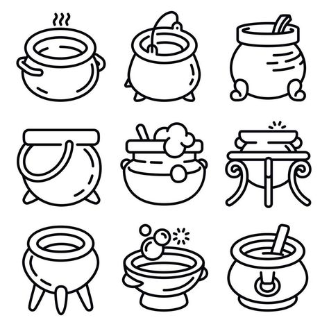 Icon Set, Coloring Pages, Doodles, Embroidery, Color, Colouring Pages