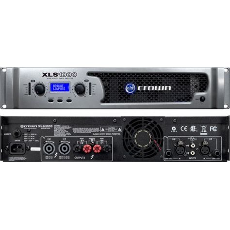 Crown XLS 1000 power amplifier Audio Design, Dj Equipment, Music Studio, Power Amplifiers, Microphones, Car Radio, Turntable, Audio Mixer, Crown