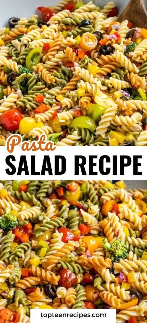 Pasta Salad Recipe - Top Recipes Dairy Free Pasta Salad, Pasta Salad With Broccoli, Salad With Broccoli, Chicken Pasta Salad Recipes, Taco Pasta Salad, I Am Hungry, Cold Pasta Salad Recipes, Dairy Free Pasta, Taco Pasta