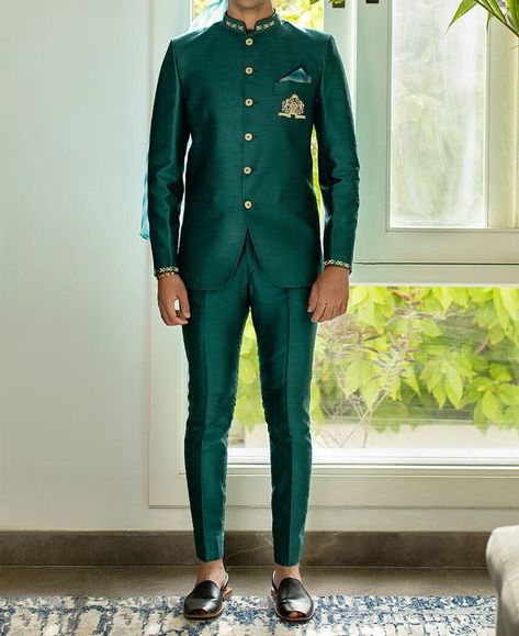 TEAL GREEN JODHPURI Suit, Green prince coat, groom engagement dress, groom wedding dress, men reception dress, indian groom dress Groom Engagement Dress, Green Prince Coat, Engagement Dress Groom, Green Jodhpuri, Reception Dress Indian, Prince Suit, Indian Groom Dress, Jodhpuri Suit, Prince Coat