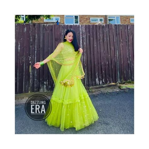 Neon Green Lehenga, New Lehenga Choli, Bridesmaids Lehenga, Lehenga For Girls, Custom Design Dress, Green Lehenga Choli, Pakistani Lehenga, Lehenga Indian, Lehenga Choli Designs