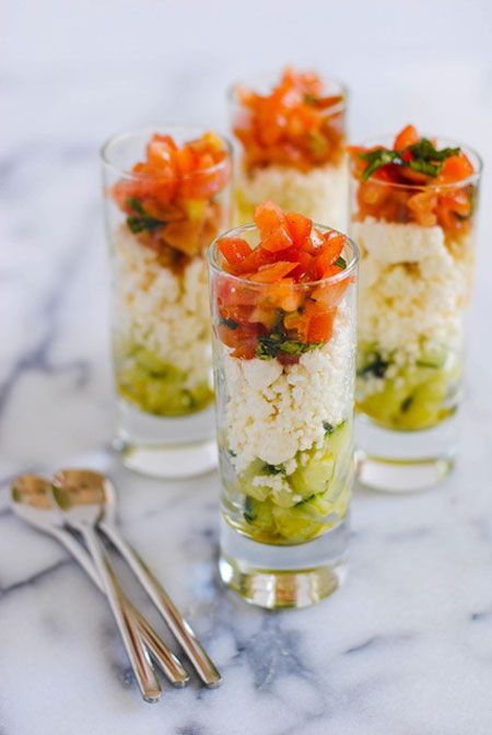 8 Shot Glass Appetizers for a Merry Holiday Party | eatwell101.com Dinners Casseroles, Shot Glass Appetizers, Fishing Illustration, Salad Shooter, Shooter Recipes, Dinner Keto, Keto Easy, Mini Appetizers, Finger Foods Easy