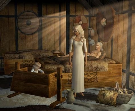 The Medieval Smithy SIMS 2: Celtic Bedroom Medieval Beds, Celtic Bedroom, Fantasy House Interior, Sims 4 Castaway, Medieval Bed, Medieval Sims 4, Medieval Bedroom, Sims 4 Medieval Cc, Celtic Medieval