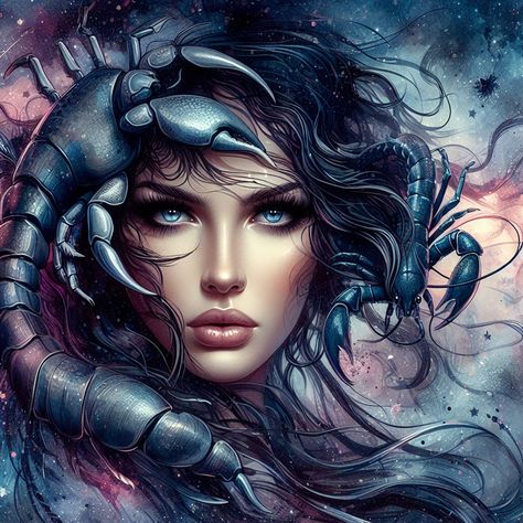 Scorpio Rising – AstroVibes Scorpio Art Goddesses, Scorpio Illustration, Scorpio Goddess, Scorpio Zodiac Art, Scorpio Images, Rising Signs, Zodiac Signs Pictures, Scorpio Rising, Scorpio Art