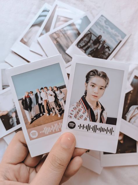 An image of polaroid, instax film, spotify code, aesthetic polaroid, kpop instax Spotify Code Gift Ideas, Spotify Polaroid, Vendor Stand, Instax Mini Ideas, Instax Polaroid, Memories Ideas, Scrapbook Inspo, Instax Camera, Spotify Code