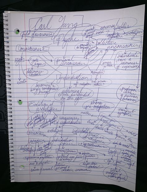 Mind Map Note Taking: Psychology Notes on Carl Jung Psychology Notes, Carl Jung, Mind Map, Note Taking, Psychology, Bullet Journal, Mindfulness, Map, Quick Saves