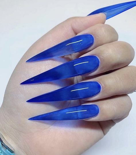 Clear Nail Designs, Stilleto Nails Designs, Clear Acrylic Nails, Blue Acrylic Nails, Drip Nails, Grunge Nails, Glow Nails, Coffin Shape Nails, Jelly Nails