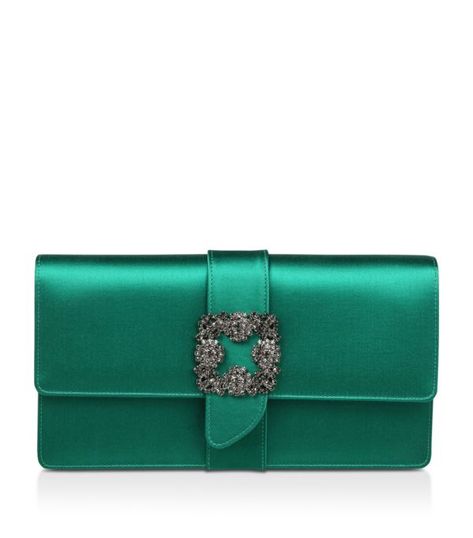 Manolo Blahnik green Capri Clutch Bag | Harrods.com Manolo Blahnik Clutch, Green Manolo Blahnik, Manolo Blahnik Green, Hand Sketches, Preggo Fashion, Satin Clutch, Footwear Design Women, Green Satin, Lady Dior